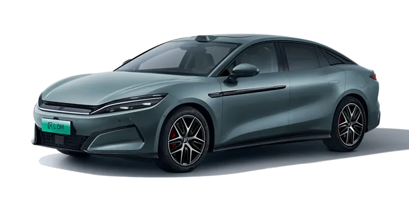 BYD HAN L DM, official front-left three-quarter model image