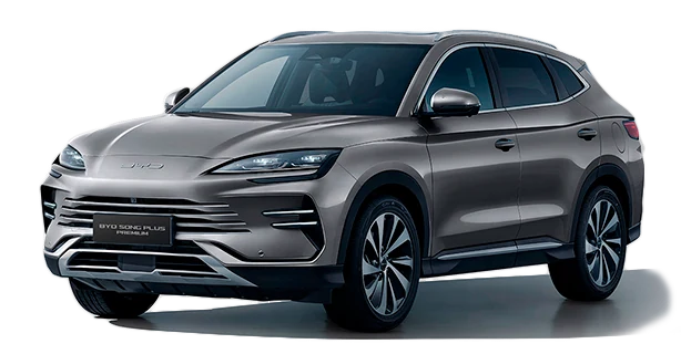 BYD SONG PLUS DM-i, official front-left three-quarter model image